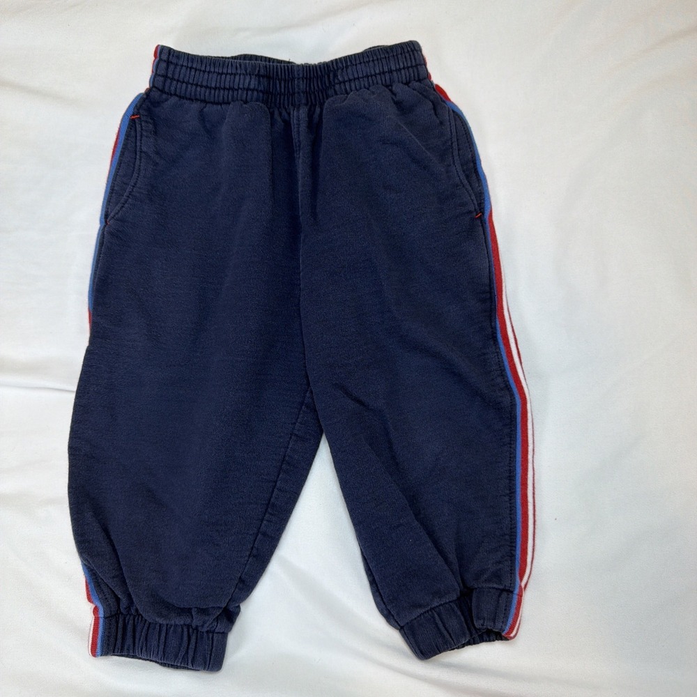 Vintage Health-tex‎ Baby Pants 18 Months Blue Red Trim Made in USA Joggers Boys